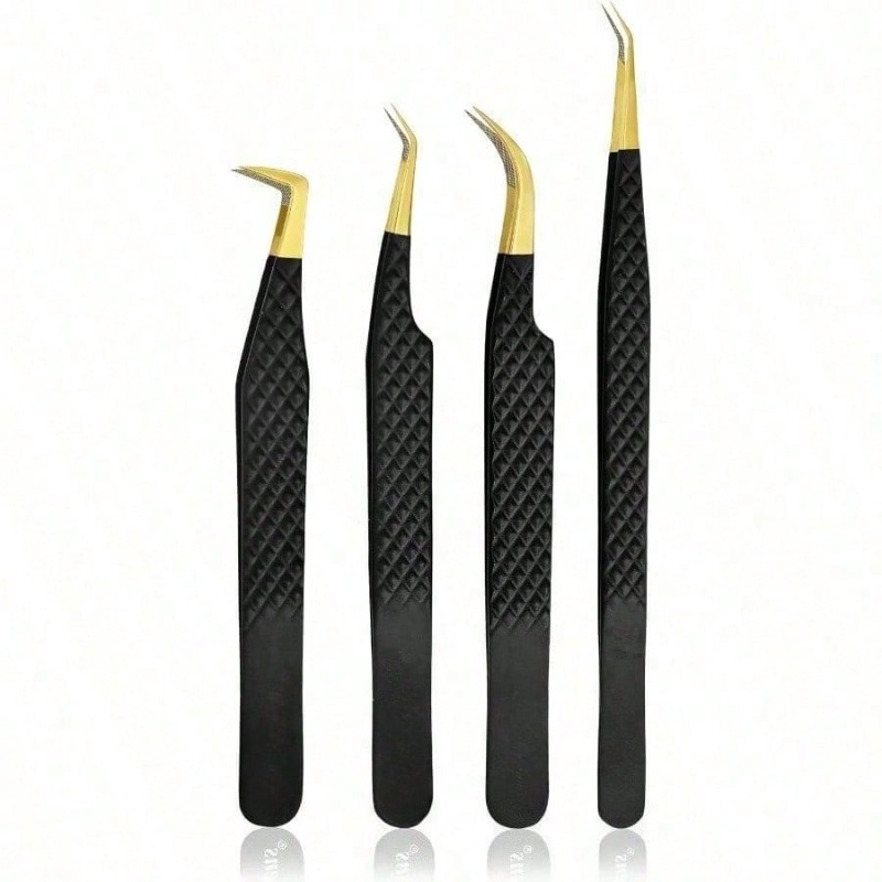 Beauty Makeup Tips - 4Pcs Black Stainless Steel Fiber Tip