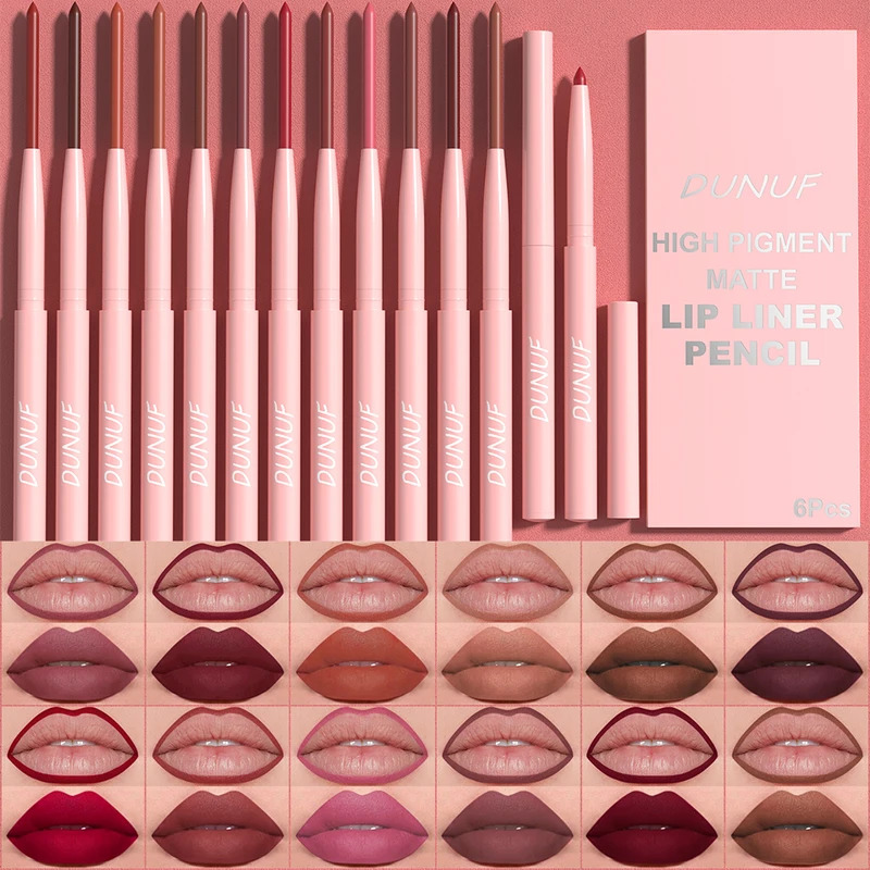 X Beauty Makeup - 6pcs/Set Lip Liner Pen Set Long-Lasting,