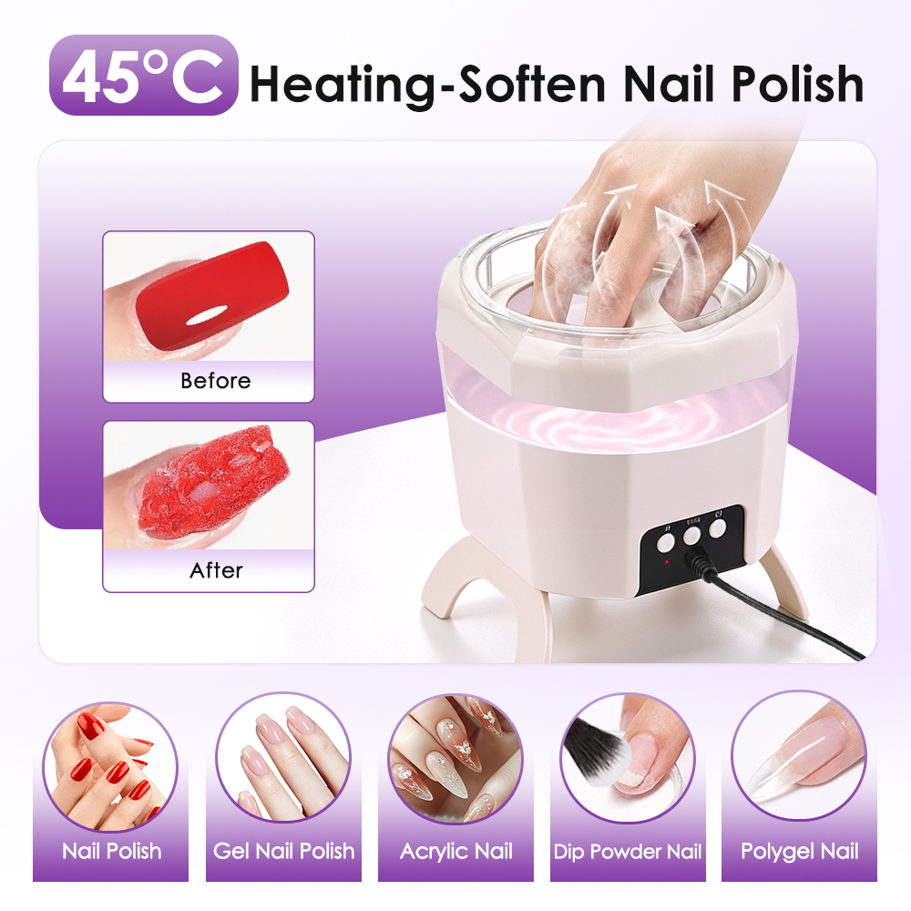 Uv Nail Lamp - Electric Gel Nail Remover Machine 2-in-1