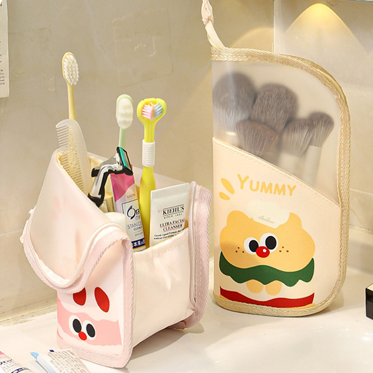 Beauty Makeup Bag - 1Pcs Cosmetic Bag Travel Stand Storage