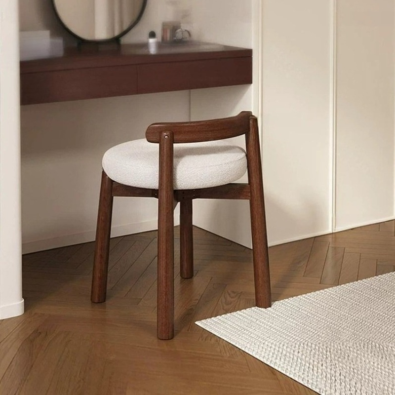 Beauty Makeup Kids - White Tall Vanity Stool Modern Kids