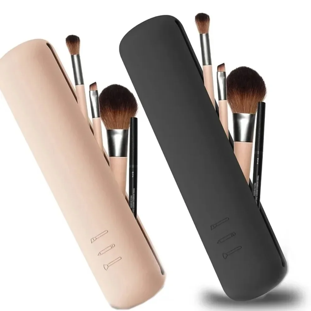 Beauty Makeup Bag - Travel Makeup Brush Holder Silicone Cosmetic