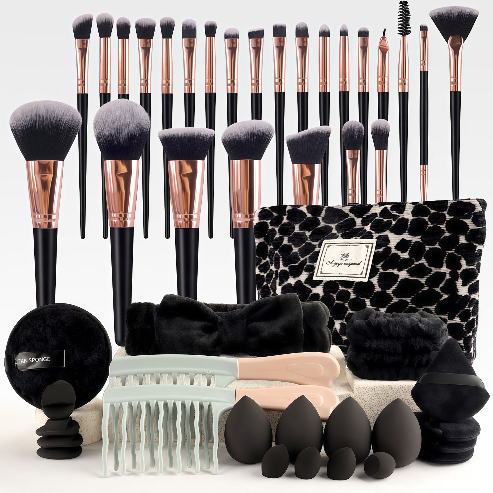 Makeup Brush Set Chic Fragranc - Beauty Makeup Bag 评论和价格