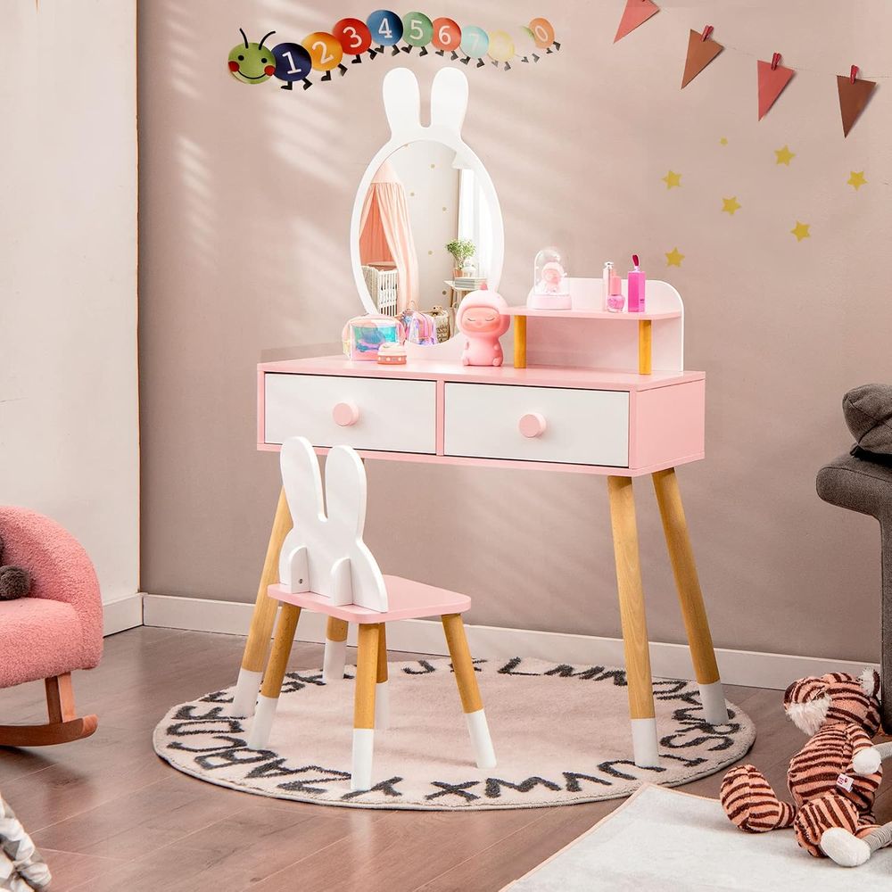 EY Kids Vanity, Rabbit Themed  - Beauty Makeup Kids 评论和价格