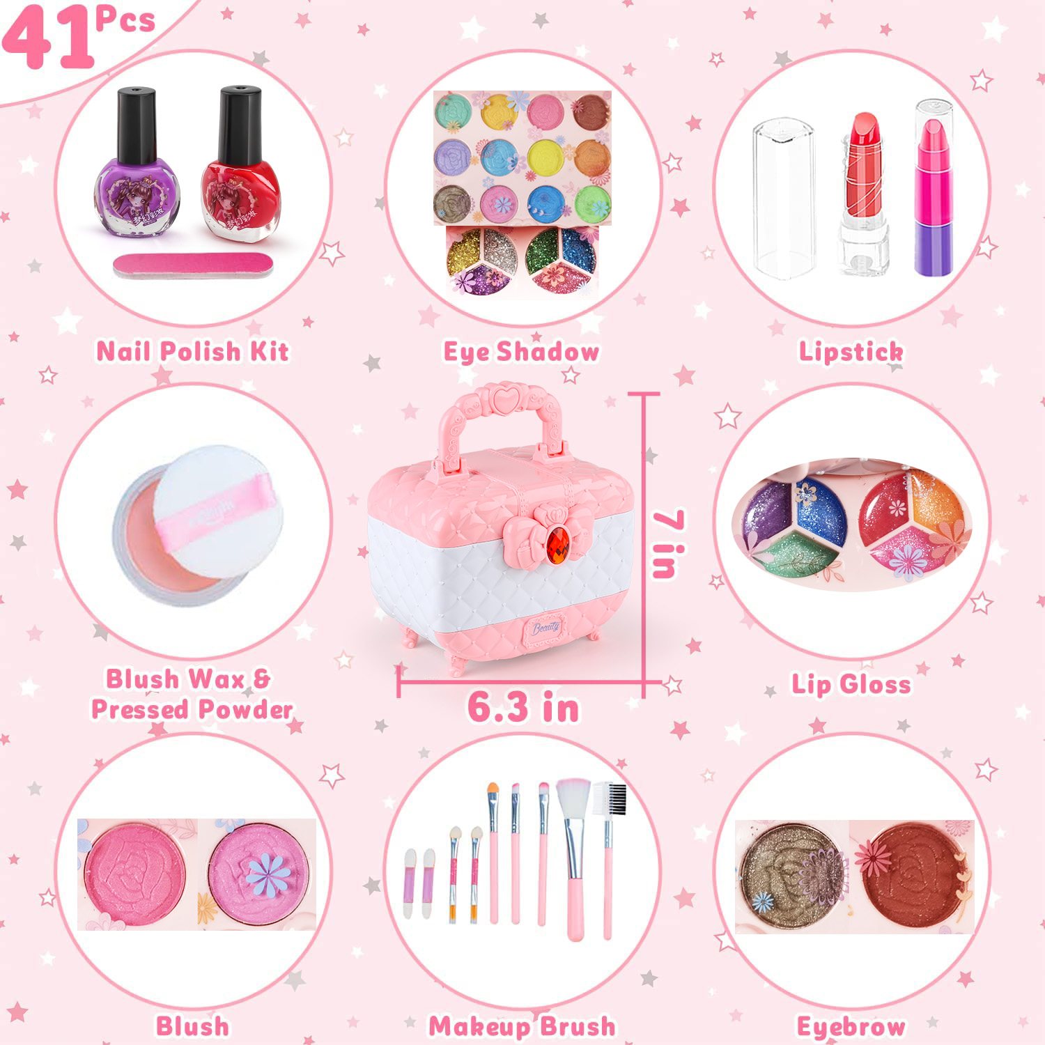 Kids Makeup Toy Kit for Girls, - Beauty Makeup Kids 评论和价格