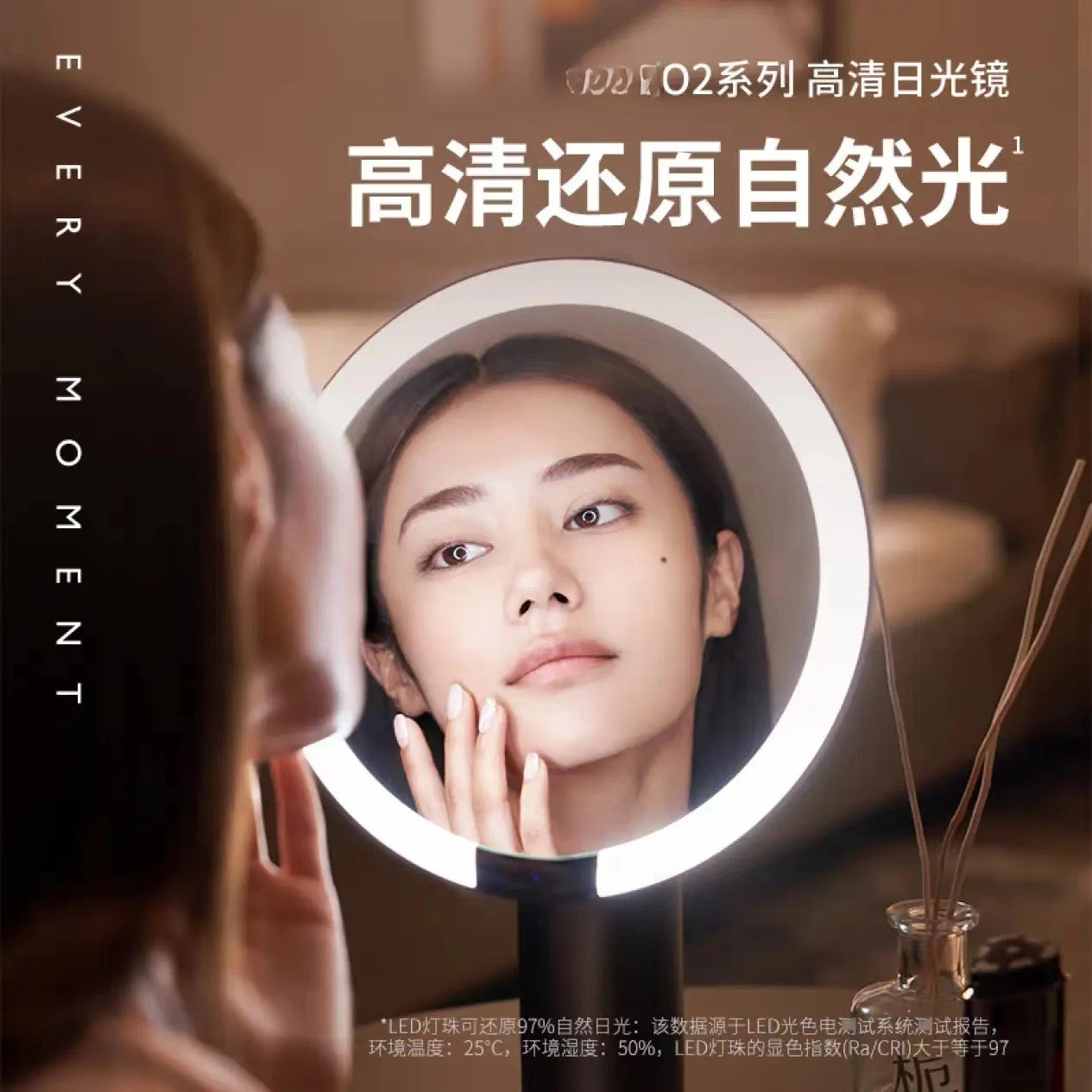 O2 small black mirror makeup m - Beauty Makeup Definition 评论和价格