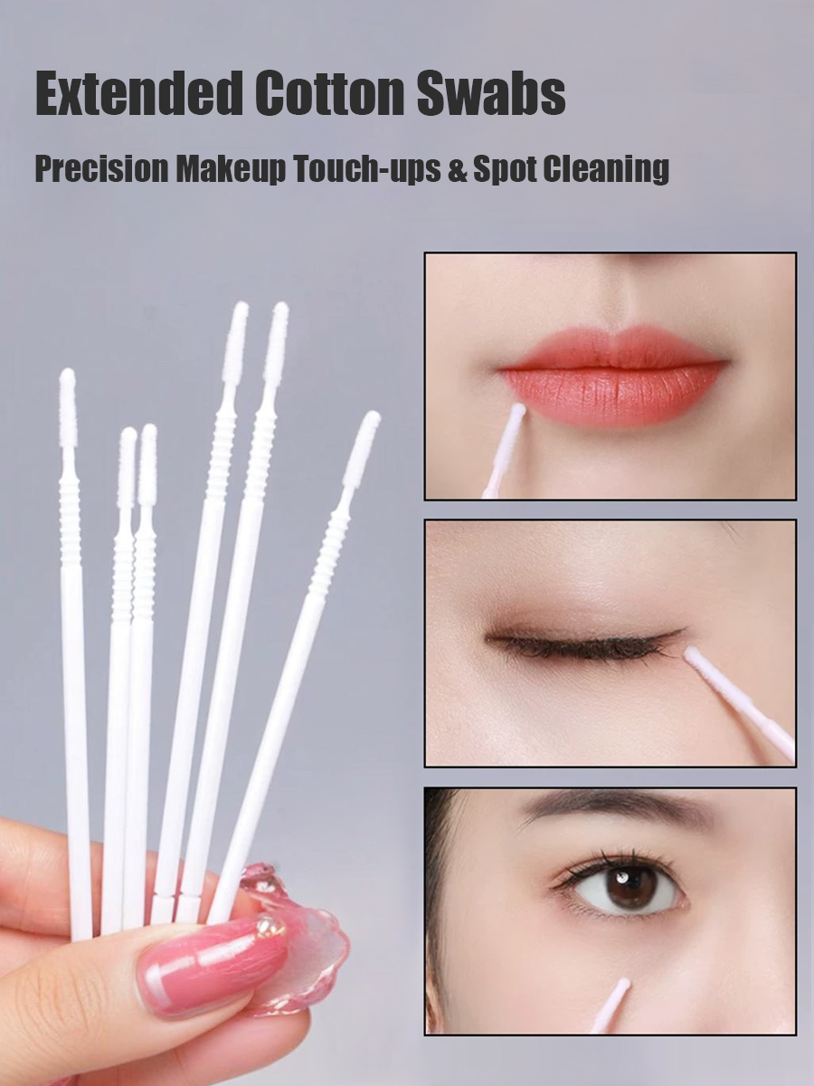 Disposable Long Cotton Swabs E - Beauty Makeup Tips 评论和价格