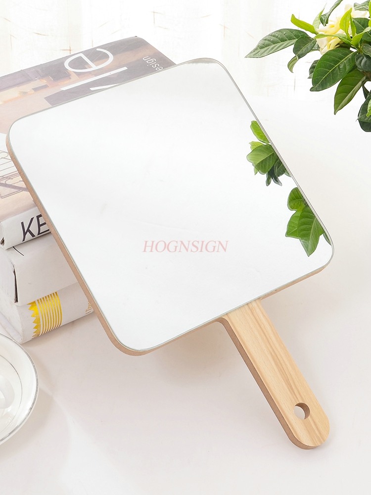Wooden handle mirror, high-def - Beauty Makeup Definition 评论和价格