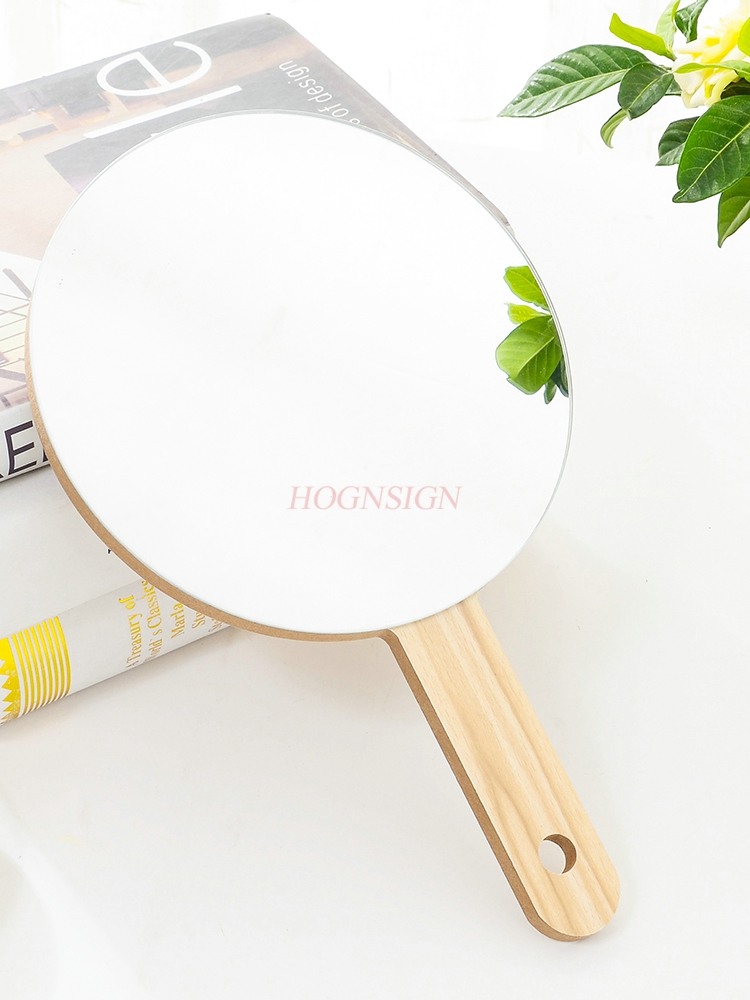 Wooden handle mirror, high-def - Beauty Makeup Definition 评论和价格