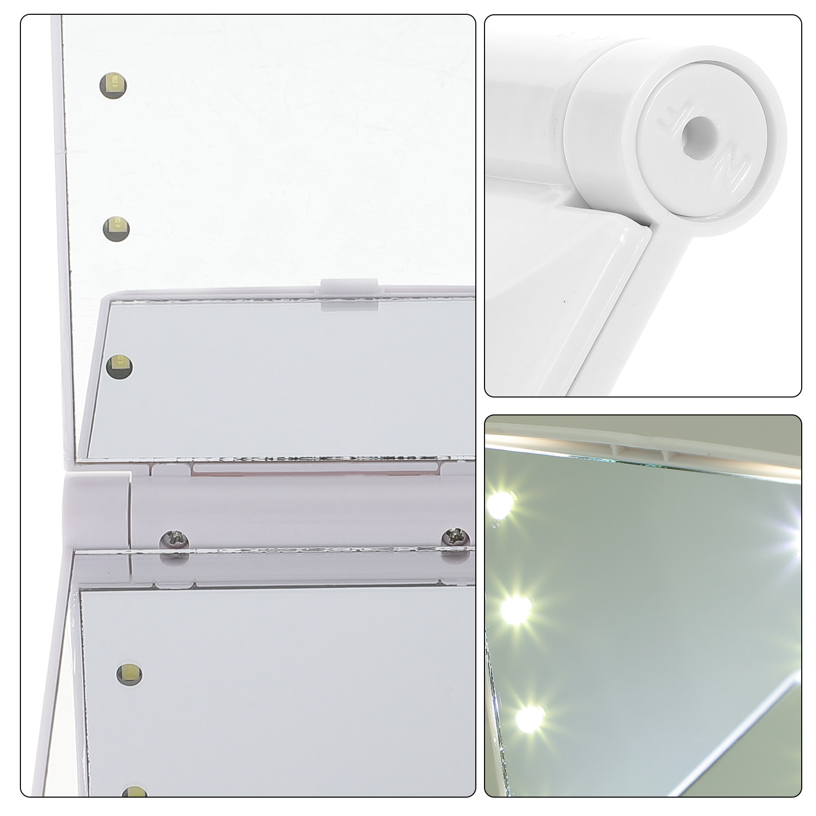 Foldable LED Makeup Mirror Rec - Beauty Makeup Definition 评论和价格