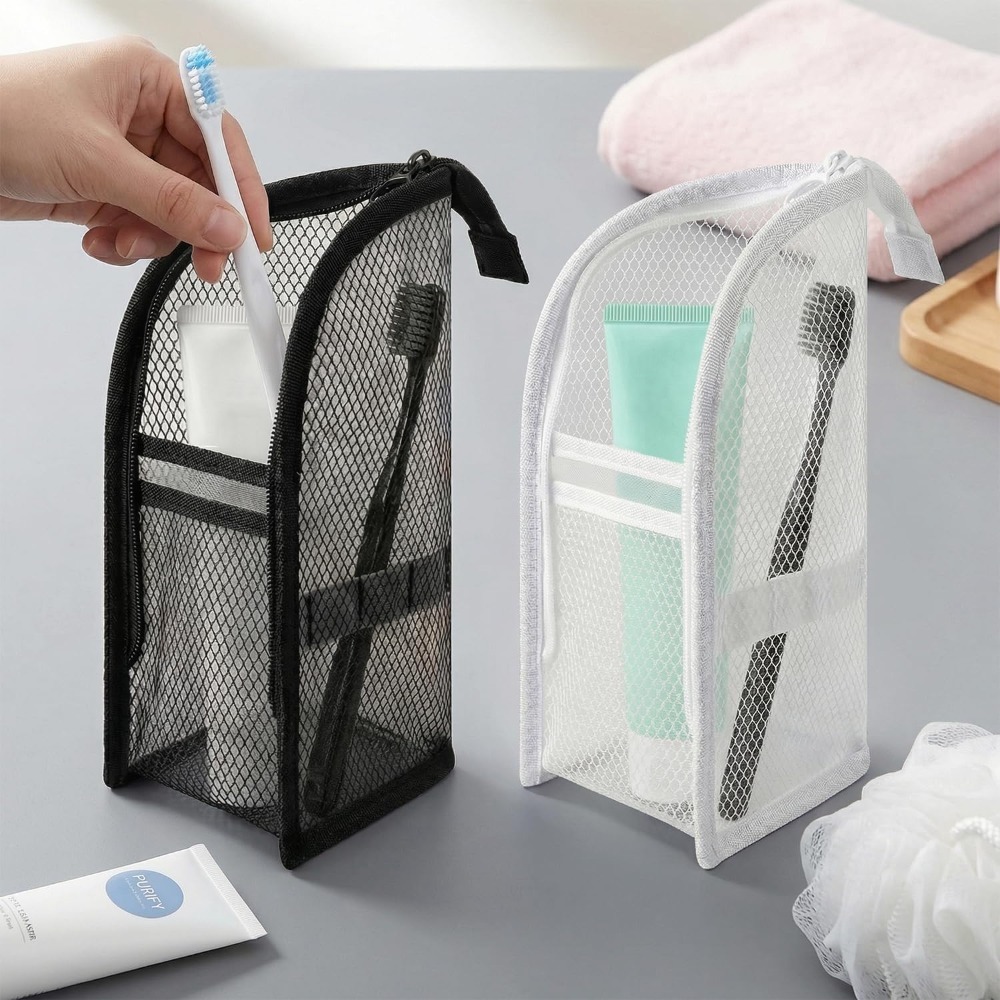 Mesh Toiletry Bag Breathable Q - Beauty Makeup Bag 评论和价格