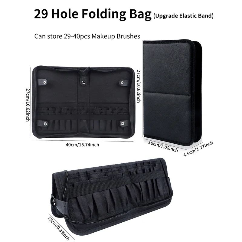 29/23 Holes Foldable Makeup Br - Beauty Makeup Bag 评论和价格