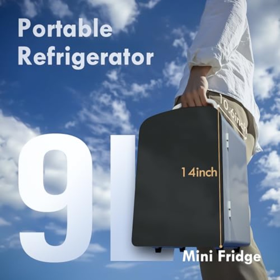 9L Mini Fridge for Bedroom Car - Beauty Makeup Desk 评论和价格