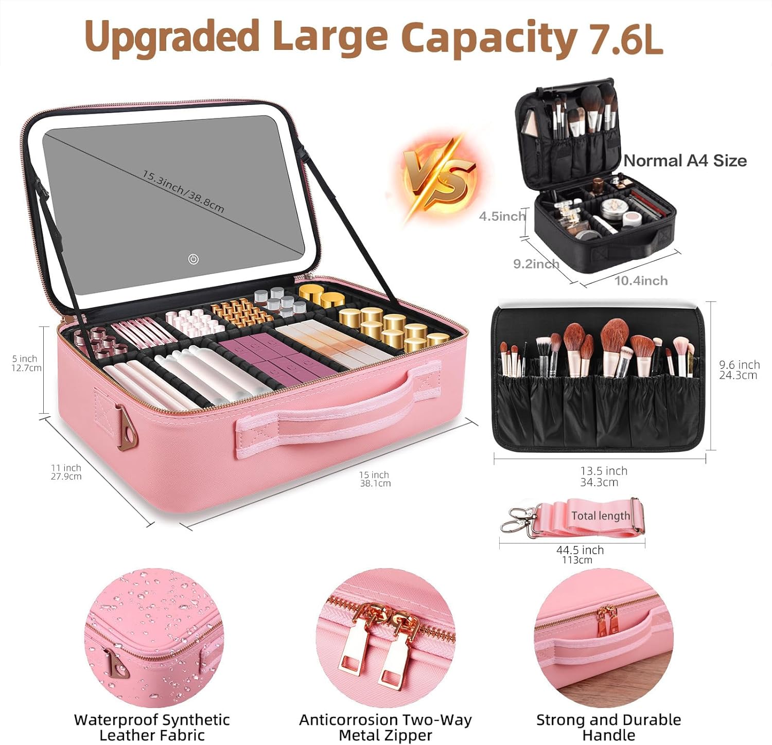 Large Capacity Makeup Bag 15'' - Beauty Makeup Bag 评论和价格