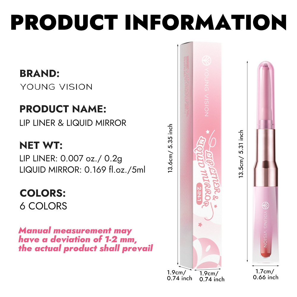 Double Head Lip Pencil With Mi - Beauty Makeup Definition 评论和价格